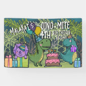 Dino-Mite Kind Verjaardagsfeest Dinosaur Banner (Horizontaal)