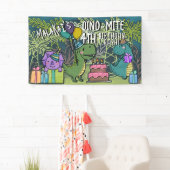 Dino-Mite Kind Verjaardagsfeest Dinosaur Banner (Insitu)
