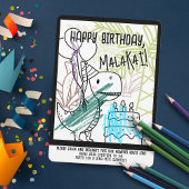 Dino-Mite Kind Verjaardagsfeest Dinosaur Uitnodige Kaart