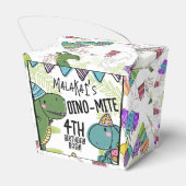 Dino-Mite Kind verjaardagsfeest dinosaurus Bedankdoosjes (Achterkant)