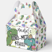 Dino-Mite Kind verjaardagsfeest dinosaurus Bedankdoosjes (Achterkant)