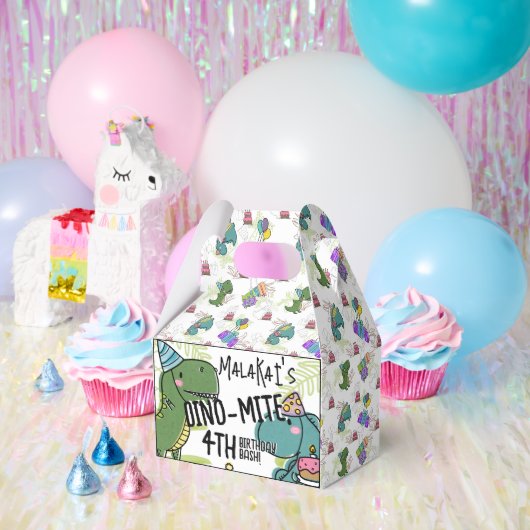 Dino-Mite Kind verjaardagsfeest dinosaurus Bedankdoosjes (Feest)