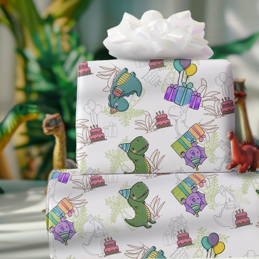 Dino-Mite Kind verjaardagsfeest dinosaurus Cadeaupapier