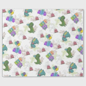 Dino-Mite Kind verjaardagsfeest dinosaurus Cadeaupapier (Vlak)