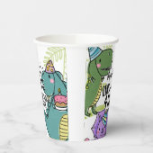 Dino-Mite Kind verjaardagsfeest dinosaurus Papieren Bekers (Links)