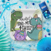 Dino-Mite Kind verjaardagsfeest dinosaurus Papieren Bordje (Feest)