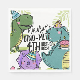 Dino-Mite Kind verjaardagsfeest dinosaurus Servet