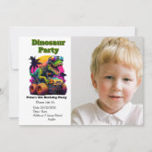 Dino-Mite Monster Truck Verjaardag Bash Kaart (Voorkant)