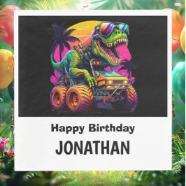 Dino-Mite Monster Truck Verjaardagsfeest Servet