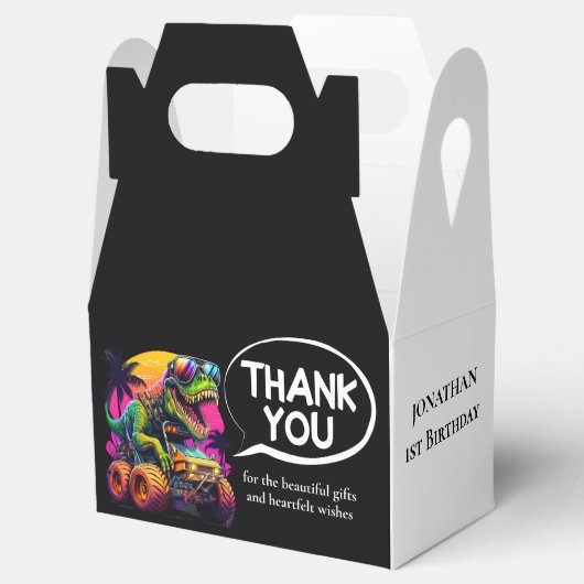 Dino-Mite Monster truckfeest Bedankdoosjes (Geopend)