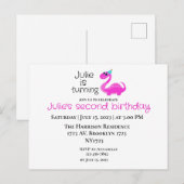 Dino-mite op verjaardagsuitnodiging briefkaart (Voorkant / Achterkant)