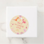 Dino-mite roze dino verjaardag dank u bedankjes labels (In situ)