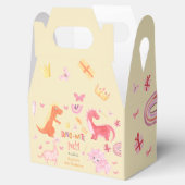 Dino-mite roze dino verjaardag partij bedankdoosjes (Geopend)