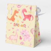 Dino-mite roze dino verjaardag partij bedankdoosjes (Achterkant)