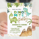 Dino-mite t-rex verjaardagsfeestje uitnodiging<br><div class="desc">Dino-mite t-rex verjaardagsfeestje uitnodiging De formulering kan worden gewijzigd naar elke gelegenheid</div>