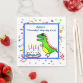 Dino-Mite Time Dinosaur en Cake Birthday Party Servetten (Insitu)