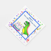 Dino-Mite Time Dinosaur en Cake Birthday Party Servetten (Hoek)