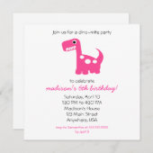 Dino-mite-uitnodiging Kaart (Voorkant / Achterkant)