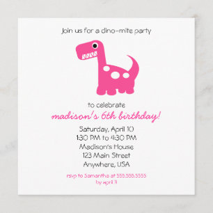 Dino-mite-uitnodiging Kaart