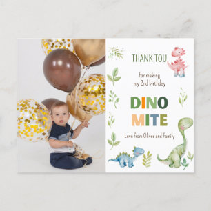 Dino-mite verjaardag foto briefkaart