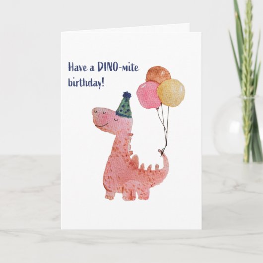 DINO-mite verjaardag! Kaart (Voorkant)