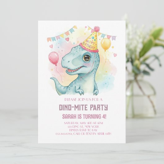DINO-MITE VERJAARDAG KAART (Staand voorkant)