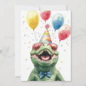 Dino-Mite Verjaardagsfeest Ontwerp Kaart (Achterkant)