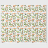 Dino-mite verjaardagsfeestje cadeaupapier (Vlak)