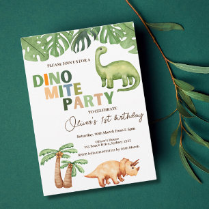 Dino-mite verjaardagsfeestje kaart