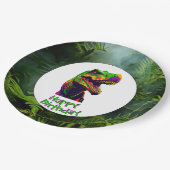 Dino-Mite verjaardagsfeestje Papieren Bordje (Gekanteld)