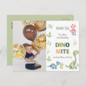 Dino-mite verjaardagsfoto briefkaart (Voorkant / Achterkant)