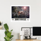 Dino MMA Battle Dawn of Pankration Poster (Thuiskantoor)