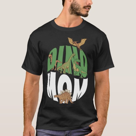 Dino Moeder Dinosaurus Paleontoloog Moederschap Mo T-shirt (Voorkant)
