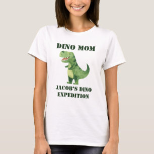 Dino Moeder T-shirt, Verjaardagsfeestje Dinosaurus T-shirt