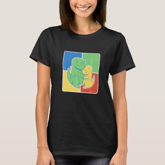 Dino Moederschap Autisme T-shirt (Voorkant)