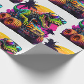 Dino Monster Truck Cadeaupapier (Hoek)