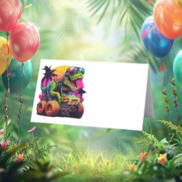 Dino Monster Truck Gelukkige Verjaardag Plaatskaartje