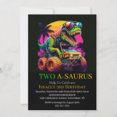 Dino Monster Truck Party uitnodiging (Voorkant)