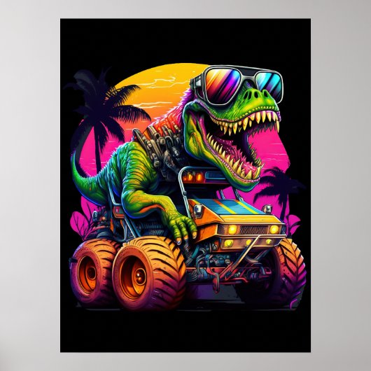 Dino Monster Truck Poster (Voorkant)