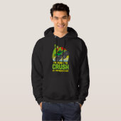 Dino Monster Truck Ready Crush St Patrick Day Tod Hoodie (Voorkant volledig)