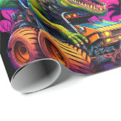 Dino Monster Trucks Cadeaupapier (Rol Hoek)