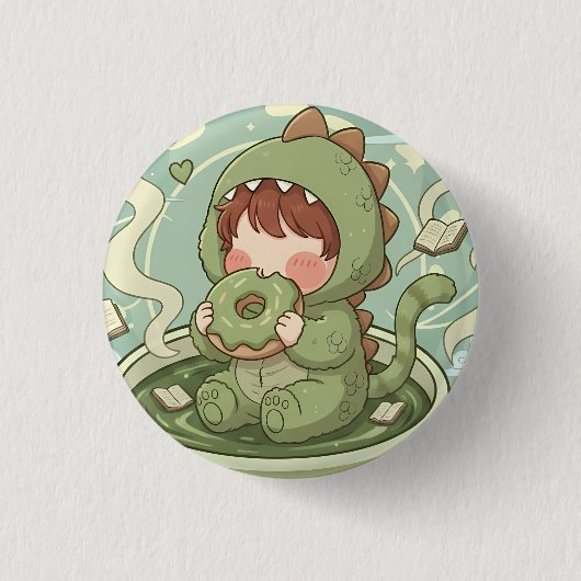 Dino Mug Adventure Ronde Button 3,2 Cm (Voorkant)