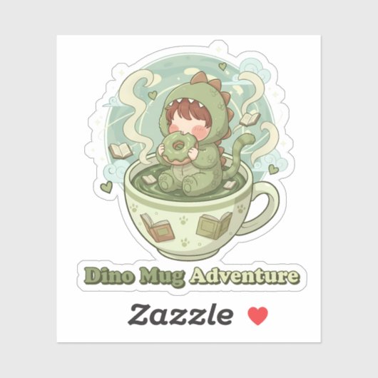 Dino Mug Adventure Sticker (Vel)