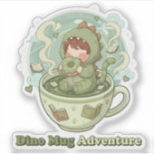 Dino Mug Adventure Sticker (Voorkant)