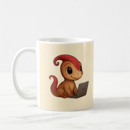 Dino Mug – Dino Kammli am Laptop Koffiemok