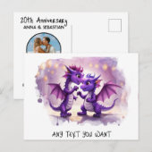 *~* Dino nodigen Dans AP48 FOTO Dragon Briefkaart (Voorkant / Achterkant)