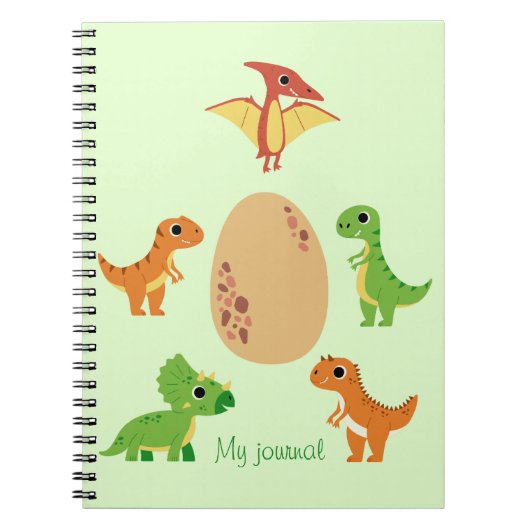 Dino Notitieboek – Mooie Dinosaurius Dagboek (Voorkant)