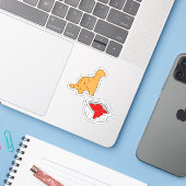 Dino nugget sticker (Laptop met iPhone)
