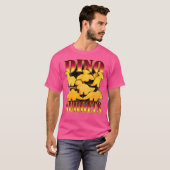 Dino Nuggets Bootleg Rap esthetische dinosauruskip T-shirt (Voorkant volledig)
