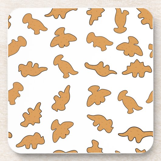 Dino Nuggets Patroon Bier Onderzetter (Voorkant)
